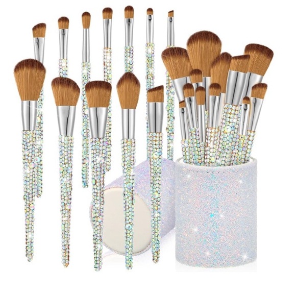 Professional rhinestone makeup brush set - Picture 2 of 2